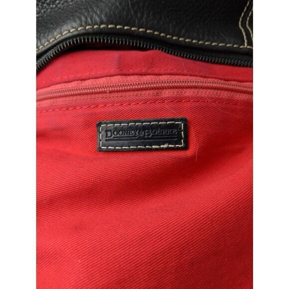 Dooney & Bourke Purse Hobo Black Leather Hobo Bag Soft Supple Heritage Preppy 90 - Picture 6 of 16